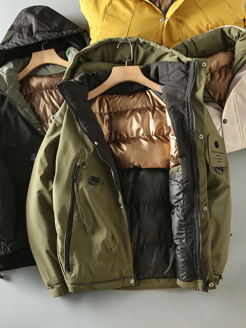 

Мужская утепленная хлопковая куртка для активного отдыха, ветрозащитная, водонепроницаемая, с капюшоном, наполнителем из шелкового хлопка, стандартной длины, свободного кроя.