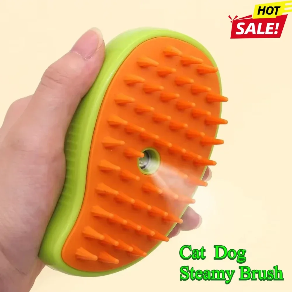 Cat Dog Steamy Brush Steam Brush Electric Sprayer for Massage Pet Grooming tool Shedding 3 in 1 Electric Sprays Massage Combs