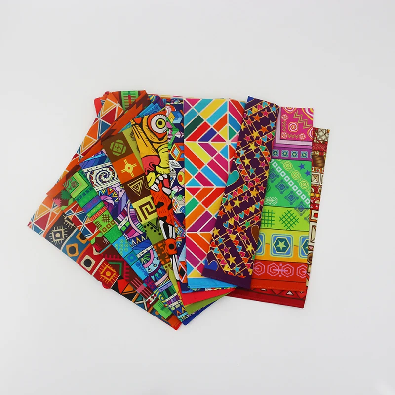 Digital One-Side Printed Geometry Cotton Bandannas Hip hop Headbands Music Festival Decorations Headscarves