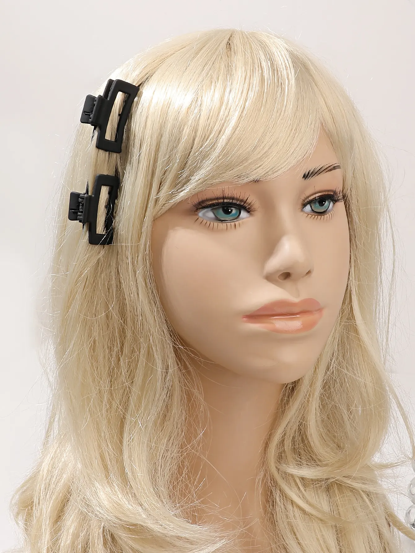 7-teiliges Mini-Set mit mattschwarzen hohen Pferdeschwanz-Haarklammern für Frauen und Mädchen, kleines rechteckiges Haar-Accessoire, rutschfeste Krabben-Haarnadel – Detail 7