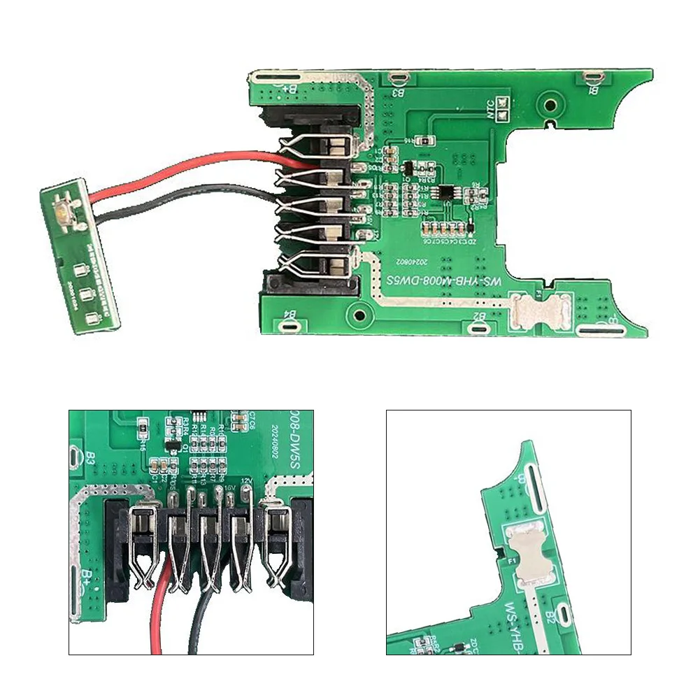 1pcs Protective Circuit Board Plate For DCB200 20V Plastic Shell Protection Board Electrical Equipment Tools Accessories