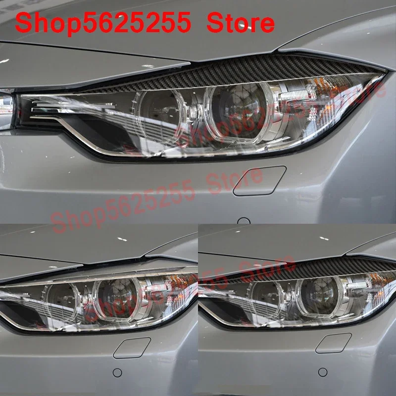 For BMW 3Seires E90 F30 5Series F10 2003-2019 Car Headlight Eyebrow Cover Trim Eye Lid Cover Trim Decoration Foglight Lamp Shade