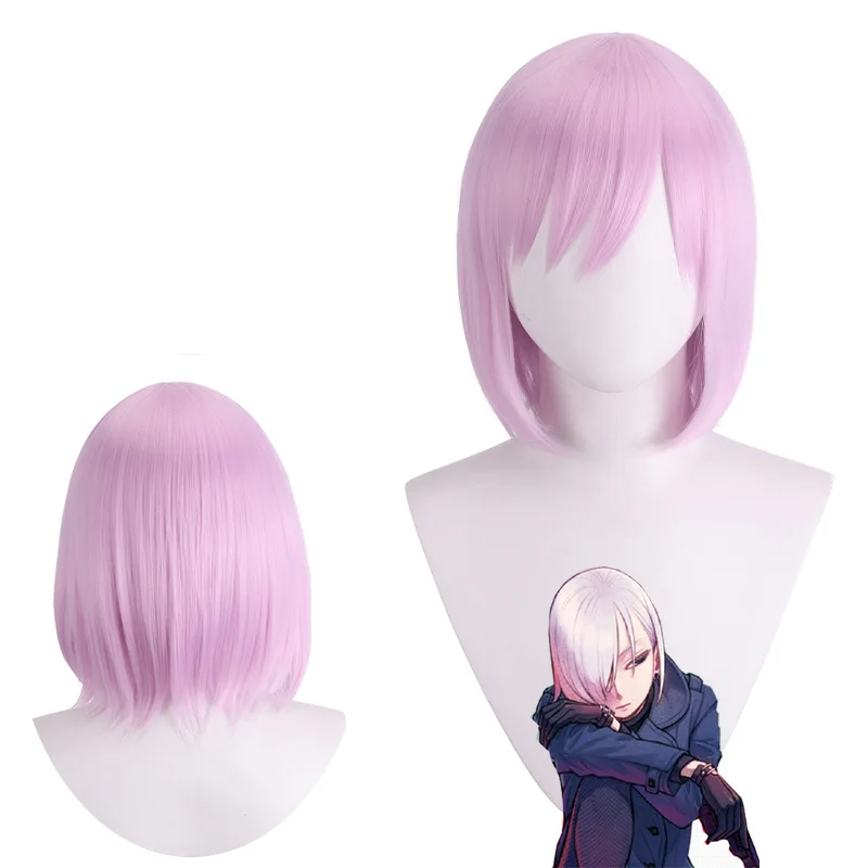 

Аниме-парик для косплея Фионы Найтшейд из SPY×FAMILY, фиолетово-розовый, короткий, из синтетических волос, термостойкий, для Хэллоуина, карнавала, вечеринок