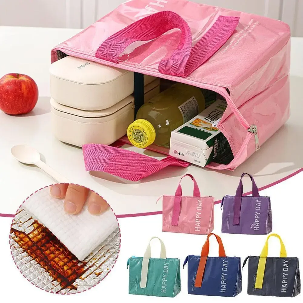 3Pc Insulated Lunch Box Bag Student Work Office Picnic Thermal Bento Box Bag Outdoor Travel Preservation Handheld Picnic Package