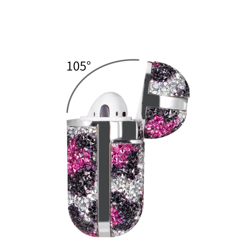 Glitter Leopard Diamond Earpods Case for Apple Airpods Pro 2 Airpod 3 2 1 Bling Rhinestone Wireless Bluetooth Earphone Cover