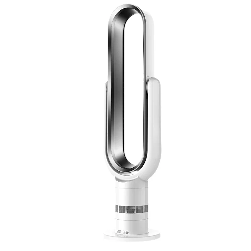 Ventilador doméstico sin aspas con circulación de aire eléctrica inteligente de pie de 42 pulgadas, ventilador de refrigeración oscilante sin aspas con control remoto