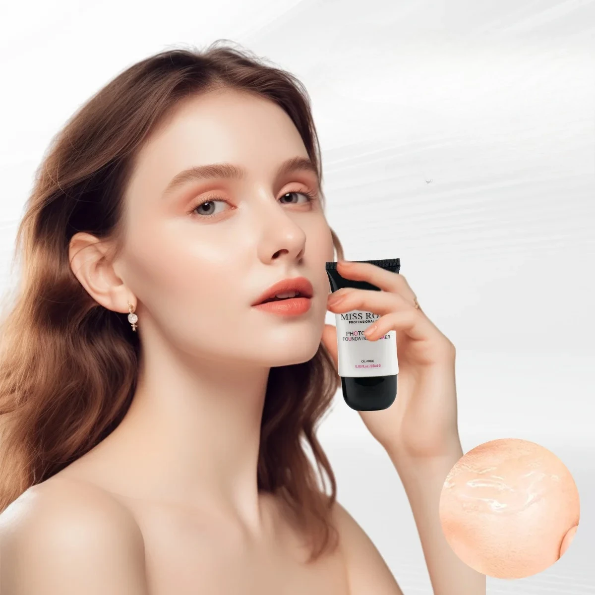 MISS ROSE Face Makeup Primer Base - Moisturizing Whitening Brightening Nude Skin Tone Concealer Isolation Cream Cosmetics