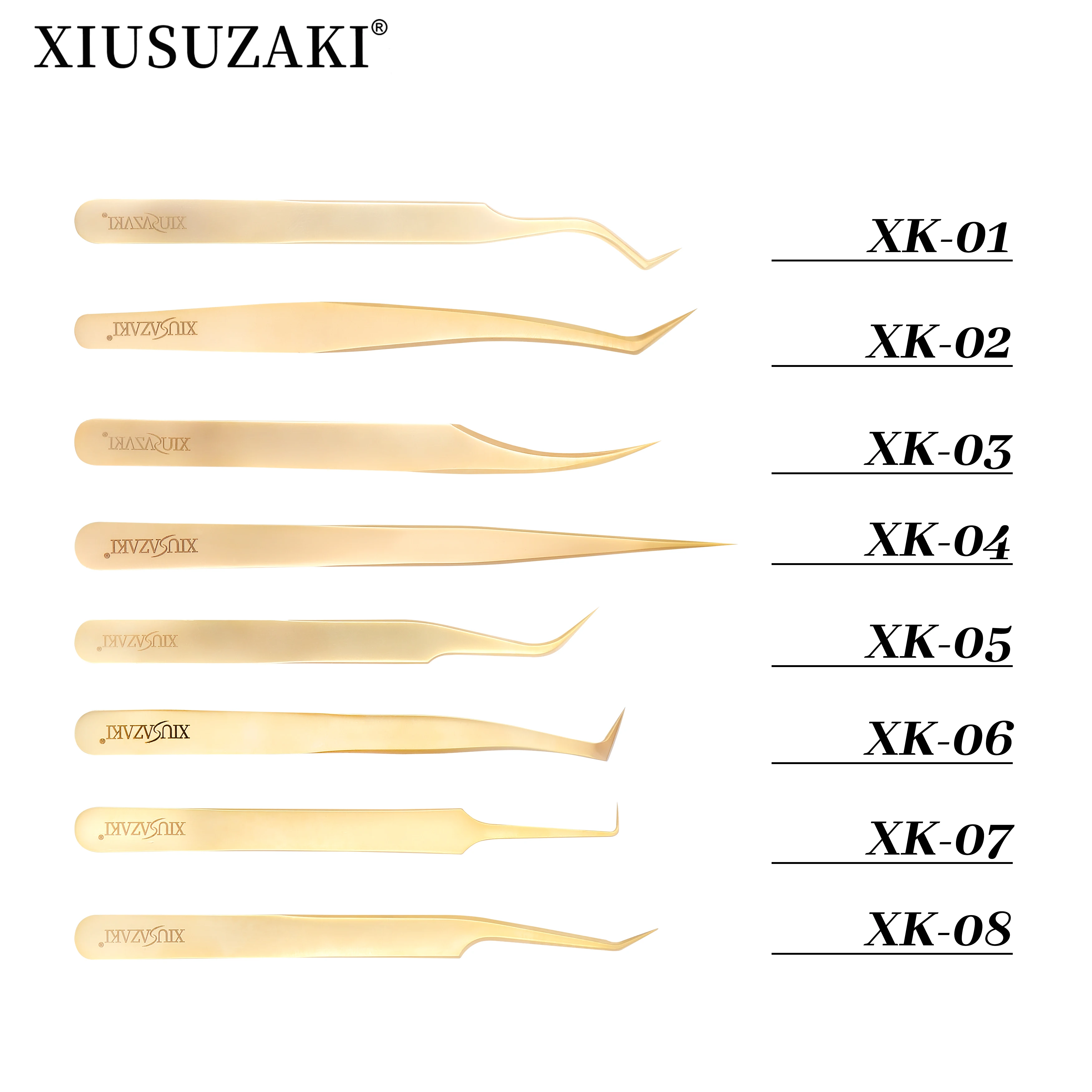 XIUSUZAKI Eyelashes Extensions Tweezers Makeup Tools High-precision Easy Fan Eyelashes Grafting for Volume Fans Makeup Tools