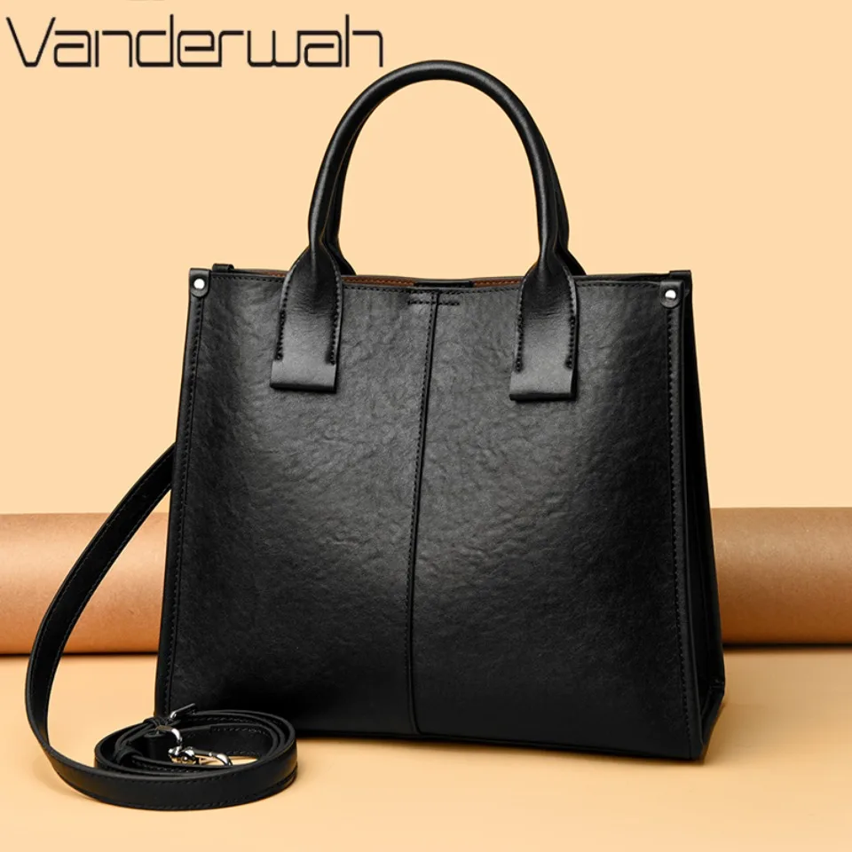 

Женские сумки на плечо из 100% натуральной кожи высшего качества из оксида, 3-слойная сумка через плечо, большая вместительная повседневная сумка-тоут