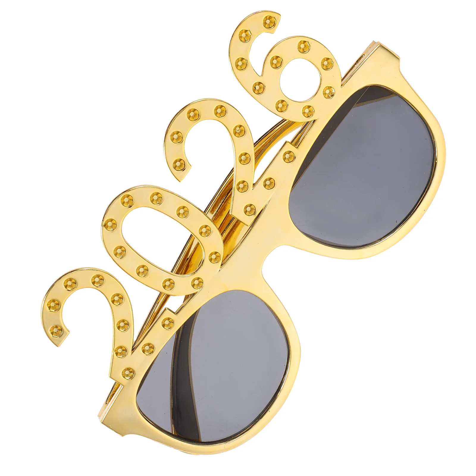 

Happy New Year Glasses 2026 Festive Sparkle Frame Sturdy Reusable Party Sunglasses for Graduation Holiday Events Photo Props