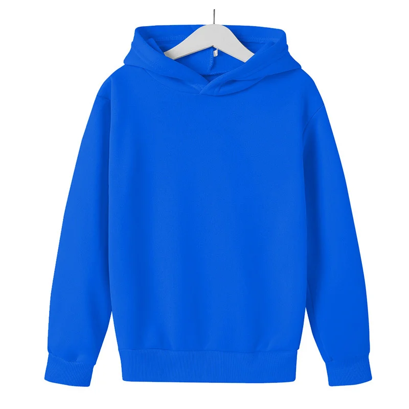 Kids hot selling spring and autumn hoodies for boys and girls, casual hoodies for kids aged 2-12, solid color hoodie tops