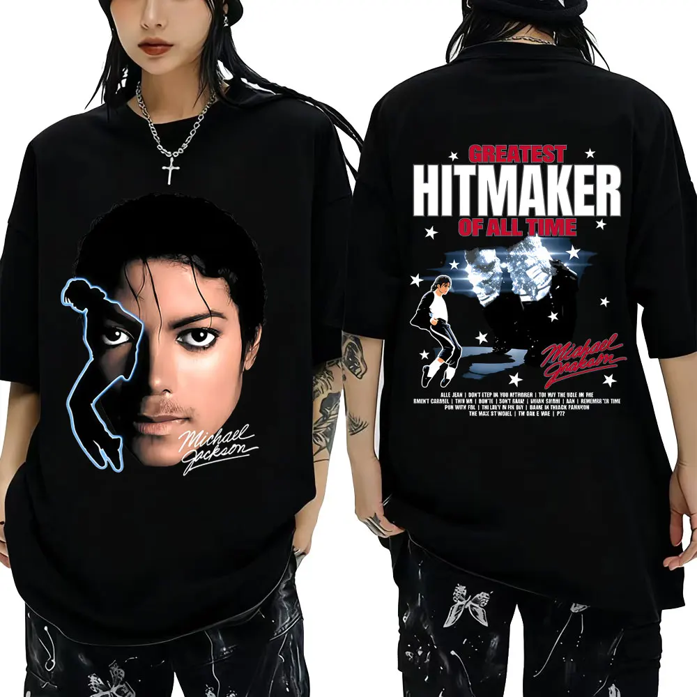 

Classic Vintage Greatest Hitmaker of All Time Michael Jackson King of Pop T-shirt Men Women Retro Gothic Rock T Shirt Streetwear