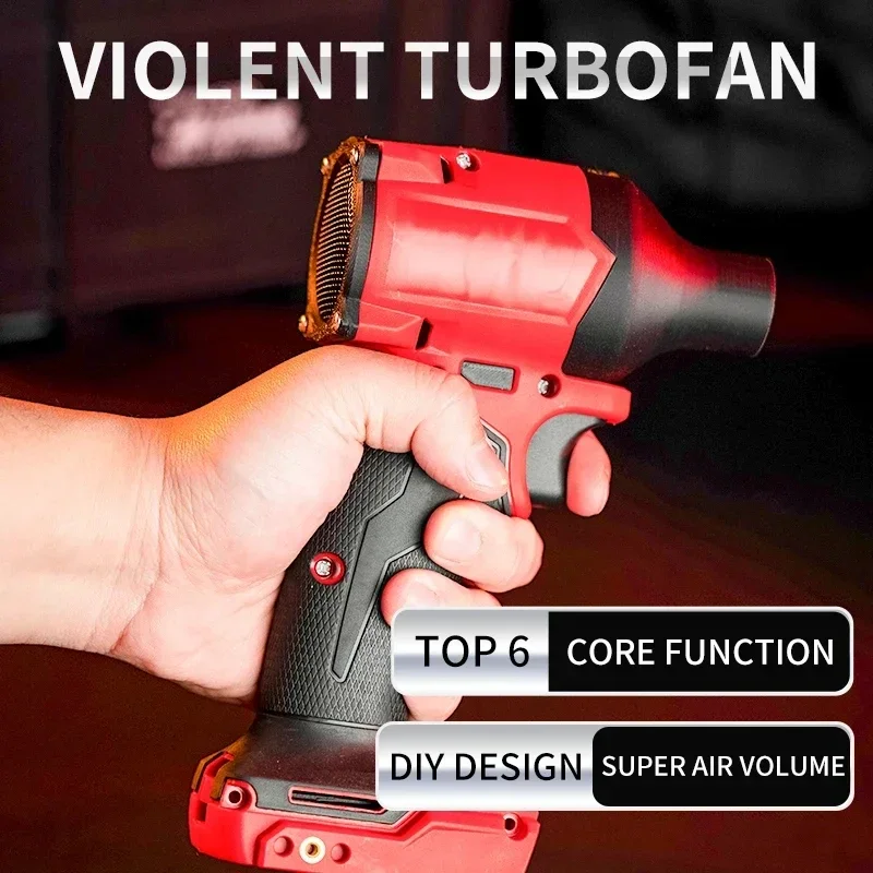 For Milwaukee fan turbojet xl 140,000RMP Violent blower Third turbine blower Jet fan Strong fan Handheld wind speed 90m/s tool