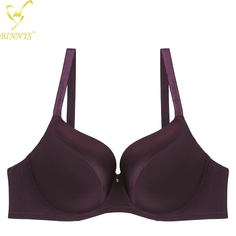 Sutiã feminino e copo cheio de alta qualidade 46e copo plus size copo grande sólido náilon underwire sutiã feminino binnys