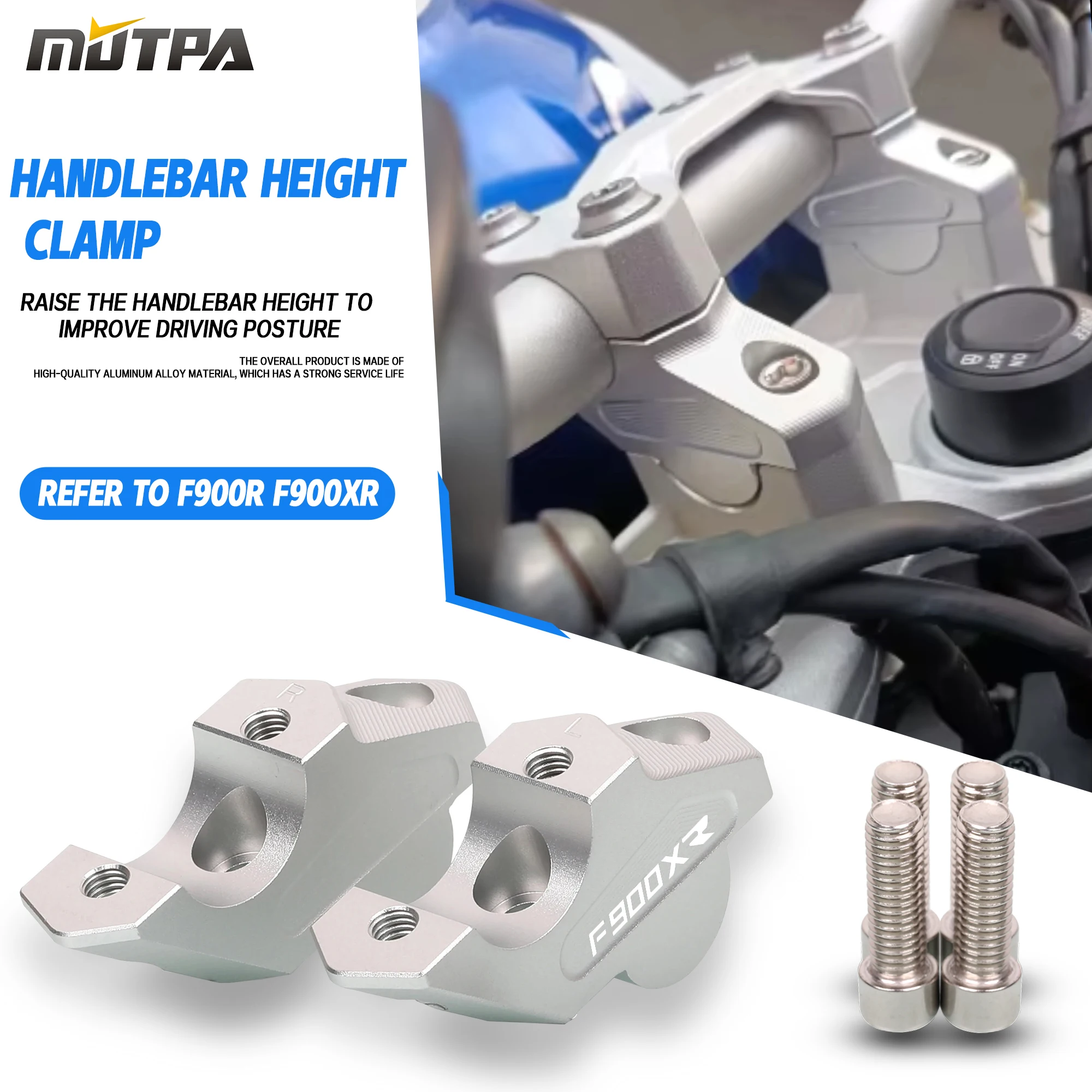 For BMW F900XR F900 R/XR Handlebar Extend Adapter Motorcycle F900R Handle Clamp Riser Handlebar Height Increase Adapter Clamp