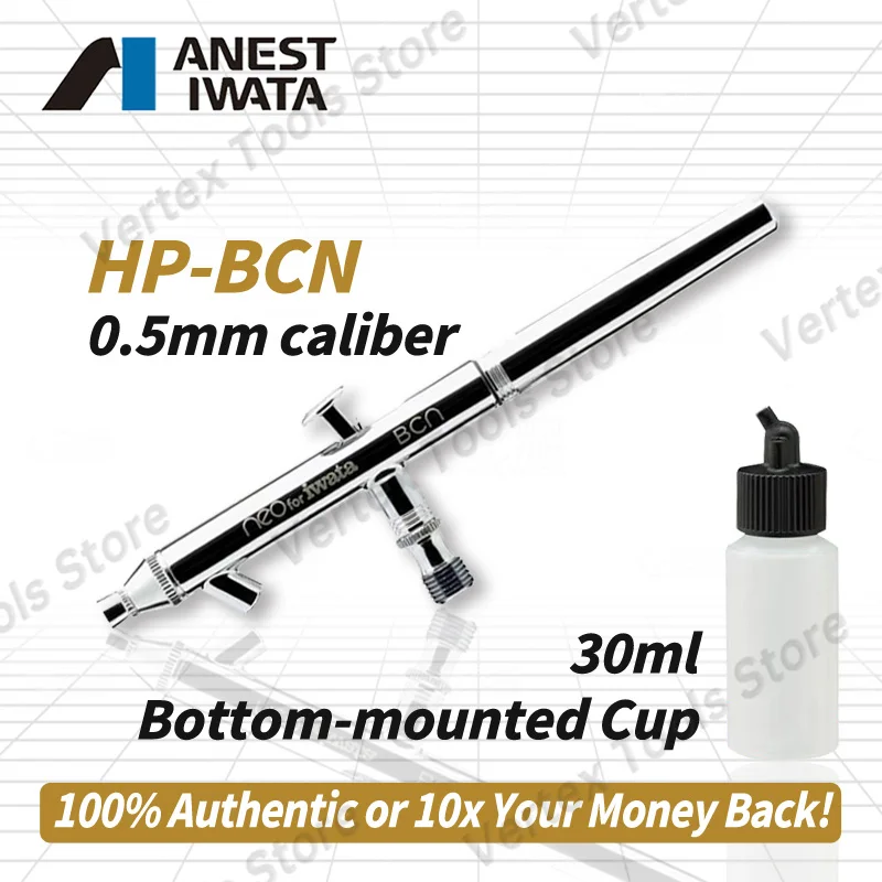 ANEST IWATA NEO Series HP-BCN Airbrush 0.5mm Siphon Feed Bottle Dual Action Pneumatic Tool for T-Shirt Textile Leather Painting