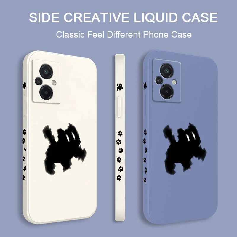 Panic Black Cat Phone Case For Xiaomi Poco M6 X6 F6 M5 M5S X5 F5 F4 X4 M4 F3 X3 M3 F2 X2 Pro C40 4G 5G GT Liquid Silicone Cover