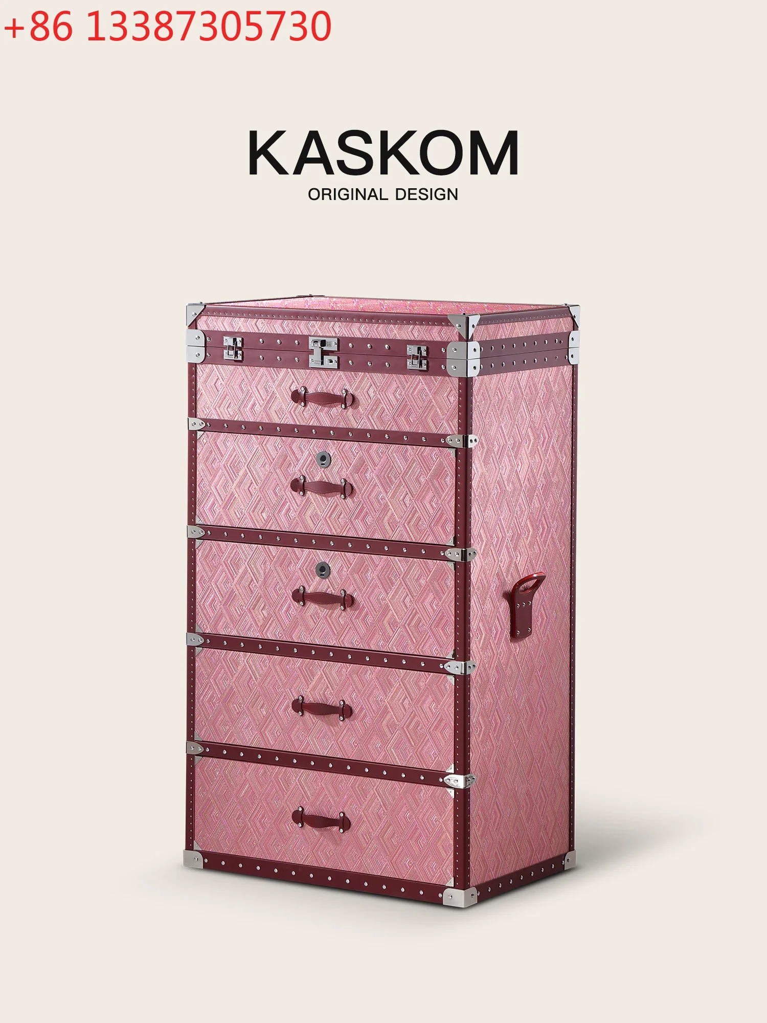 Copper wire woven rose and jewelry chest of drawers storage hard box international pavilion luxury goods