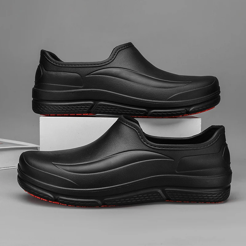 Unisex Kitchen Chef Shoes Slip On Waterproof Oil-Proof Kitchen Chef Clogs Non-slip Resistant Work Shoes For Cook Size 36-45