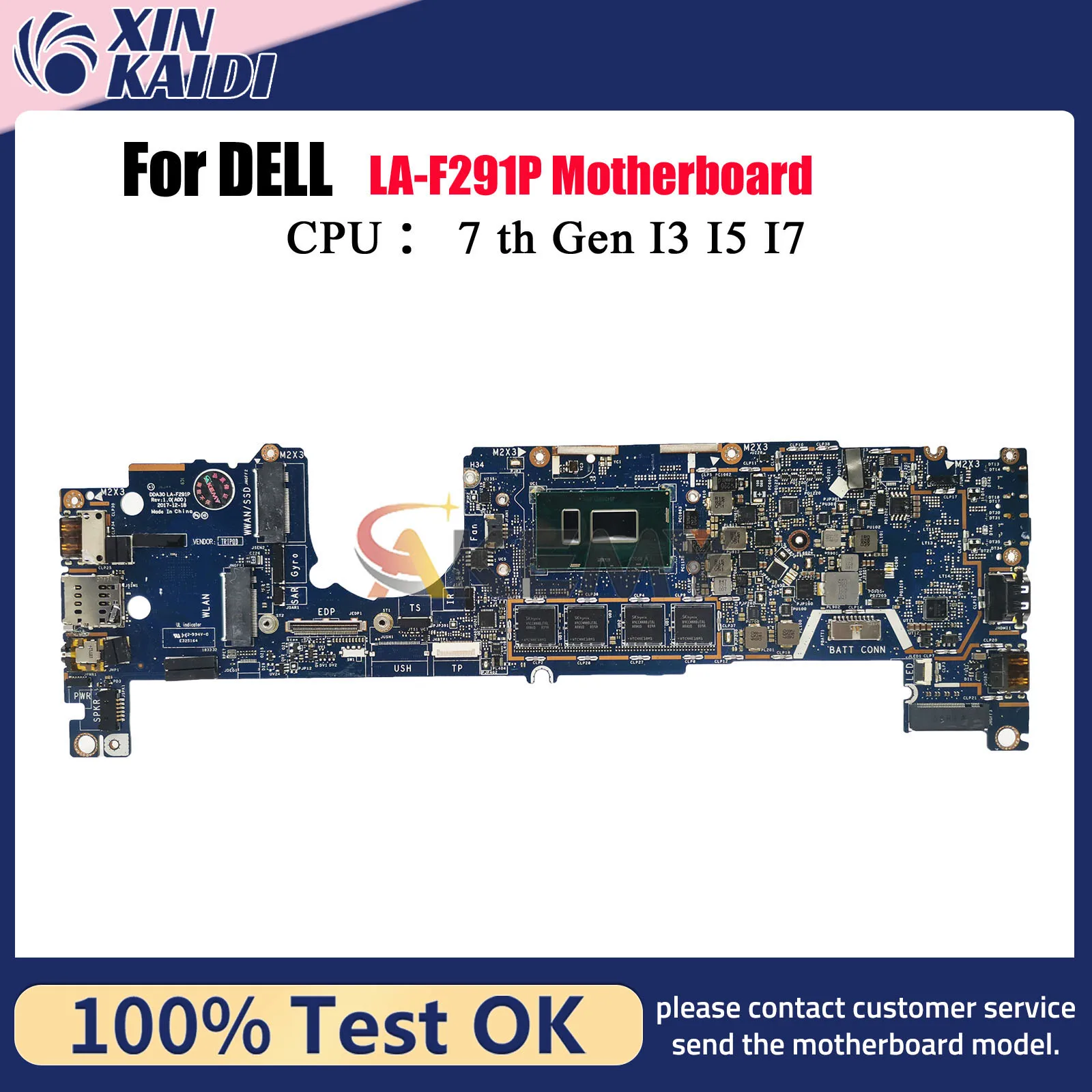 

For Dell Latitude 13 7390 2in1 Laptop Motherboard DDA30 LA-F291P CN-02PK0W 071V71 0441WF 041M0M 0XMNM2 100% Fully Tested
