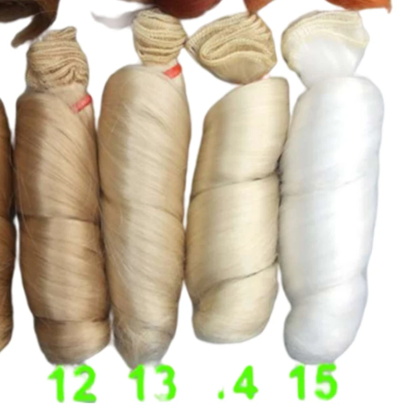 1 個延長人形かつら 15*100 センチメートルナチュラルカラーカーリー人形の髪 BJD SD ロシア手作り服人形かつら