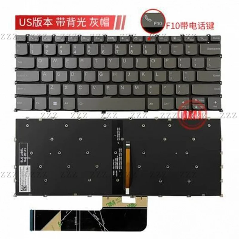 ZZ US backlit Keyboard For Lenovo Yoga Slim 7-14ARE05 7-14IIL05 7-14ITL05