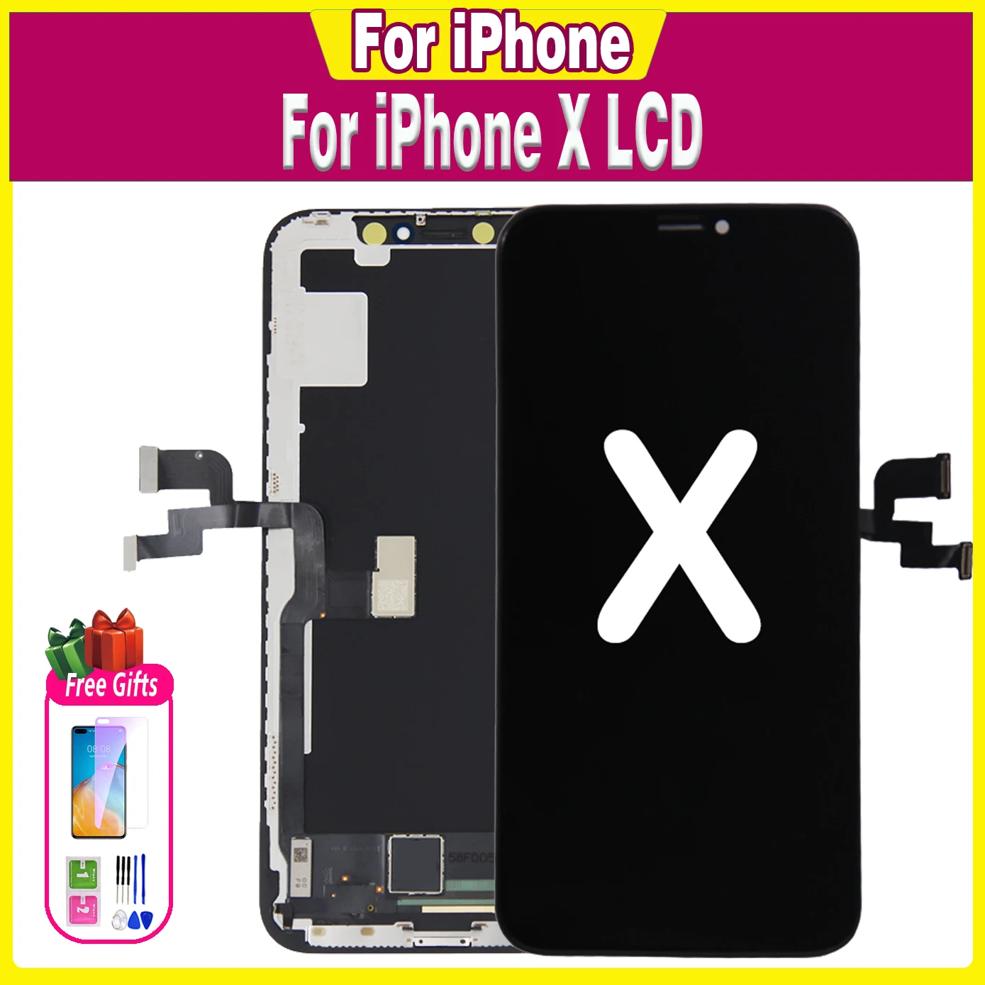 

AAA quality OLED incell Lcd For iPhone X Display Touch A1865 A1901 A1902 A1903 Replacement Factory Display With 3D Touch Screen