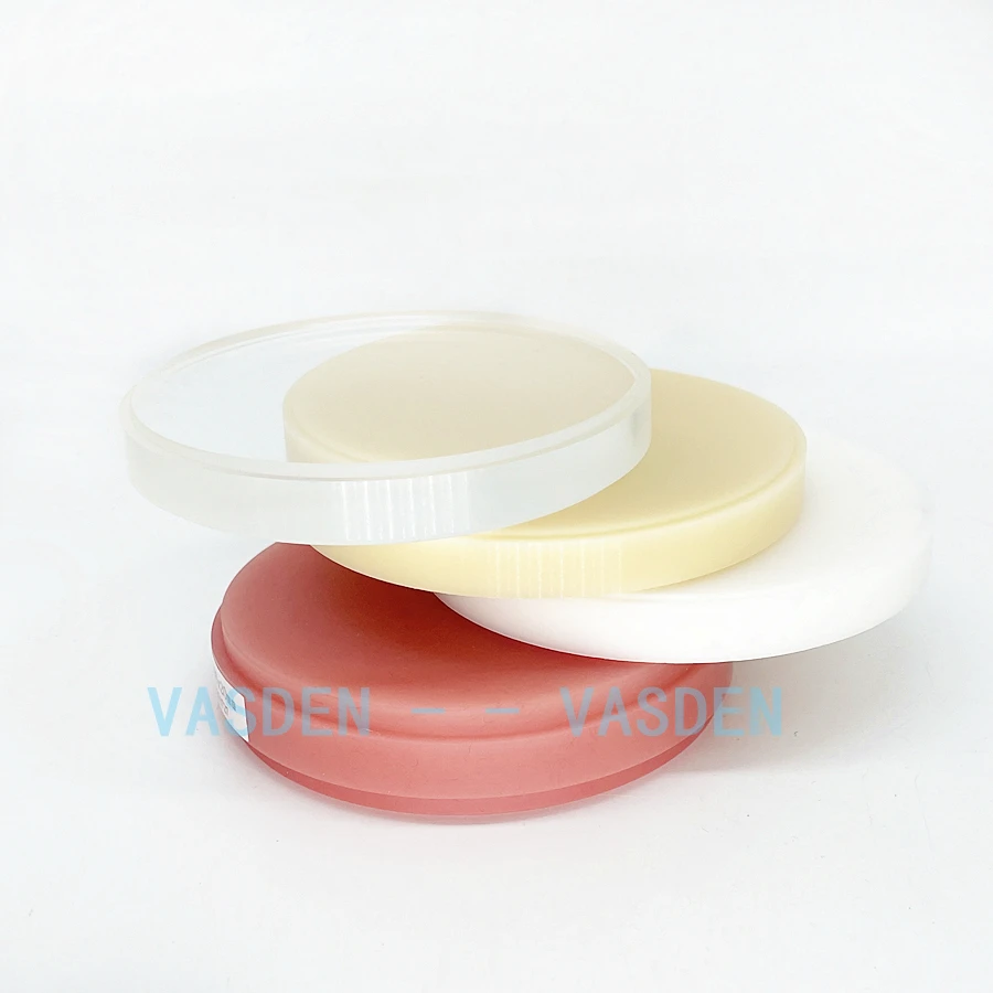 Clear Color 98mm Monolayer PMMA Disc Dental Lab Material Denture CAD CAM Milling Translucent PMMA Block