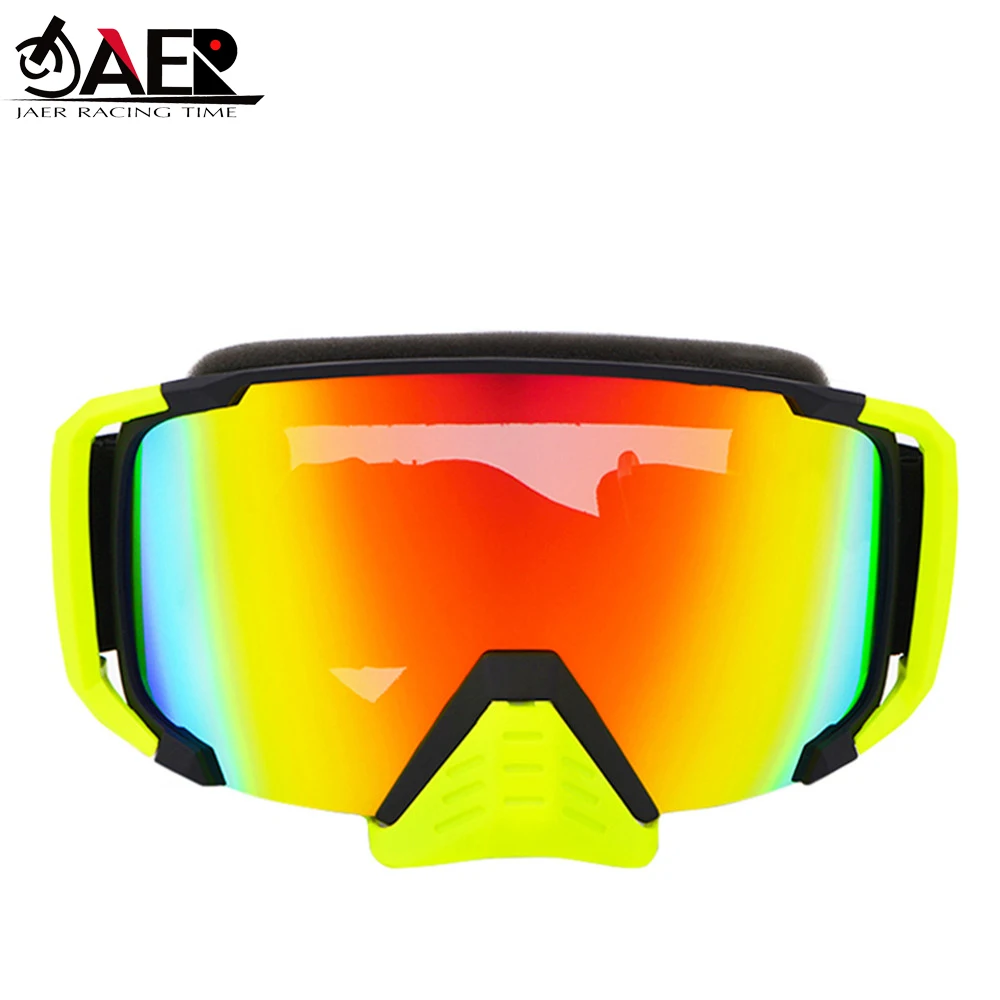 Men Women Motocross Goggles Glasses 3 Layer Foam Singer Len UV Racing Motorcycle Mask Sunglesses Protective Eyewear