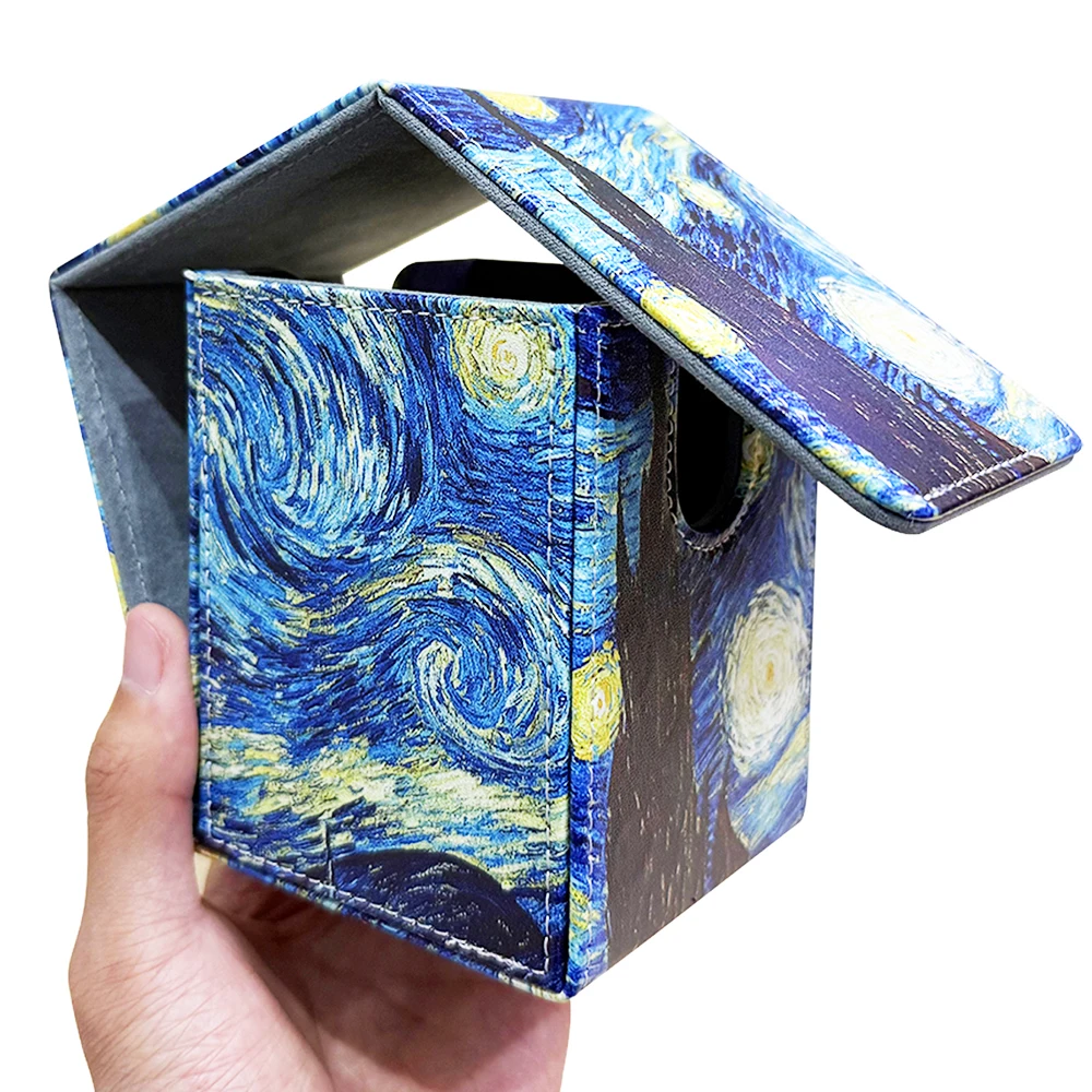 

Чехол для хранения карт большой емкости «Звездная ночь Ван Гога» — защитный и магазин ценных карт YGO/Magic/PTCG, 100+ отличный подарок