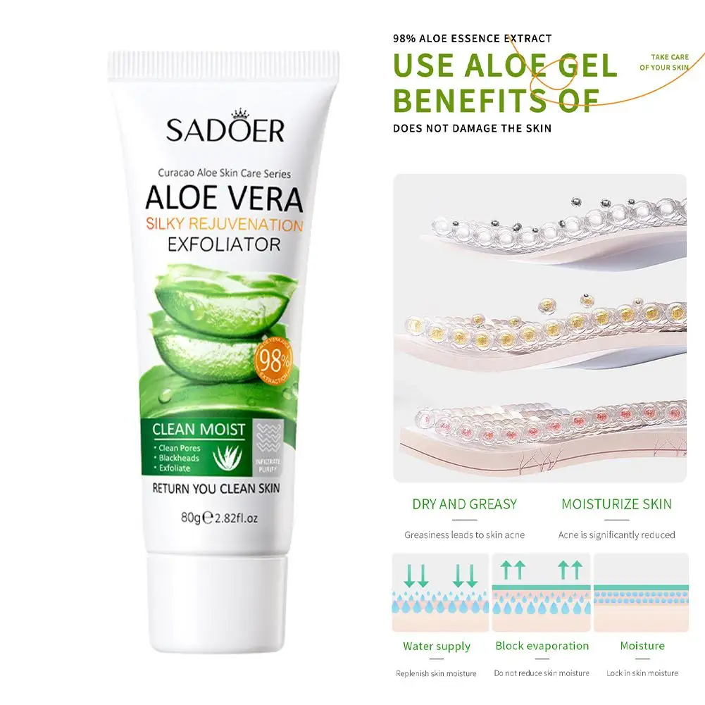 فرك تقشير الصبار ، تجديد البشرة الحريرية-لون الحدود ، ترطيب البشرة ، ترطيب البشرة ، L5e0 ، 60 ~