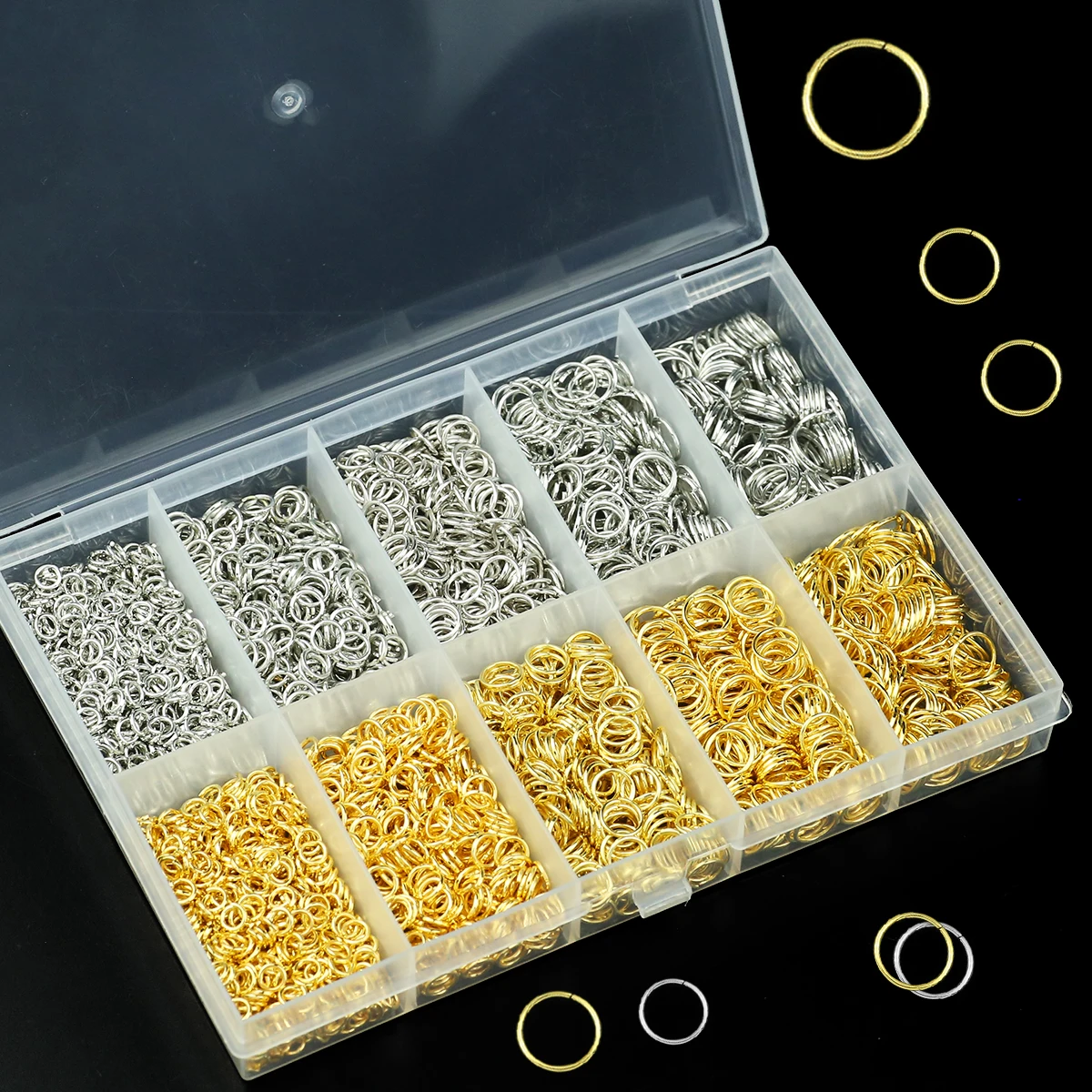 Boxed 4600PcsGolden Silver Jump Rings With Open Close Tools For Jewelry Making DIY Necklace Repairing Accessories Craft Supplies