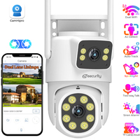2MP+2MP Dual Lens Security Camera Outdoor WiFi PTZ IP Camera AI Human Detect Auto Tracking Wireless CCTV Camera CamHipro app