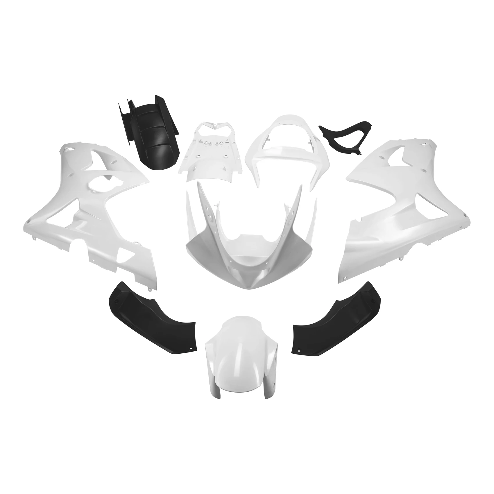 Unpainted Injection Cowl Bodywork Fairing Kit For KAWASAKI ZX6R 636 2003 2004 K3 K4 view 3
