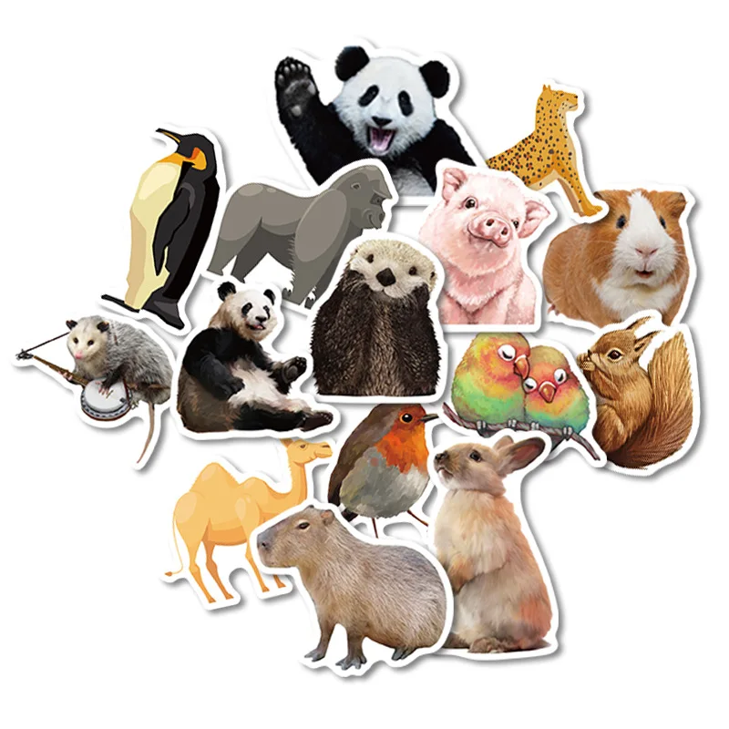 50Pc Animal Decal Stickers Waterproof for Skateboard Motorcycle Guitar Luggage Laptop Bicycle Sticker Kids Toys