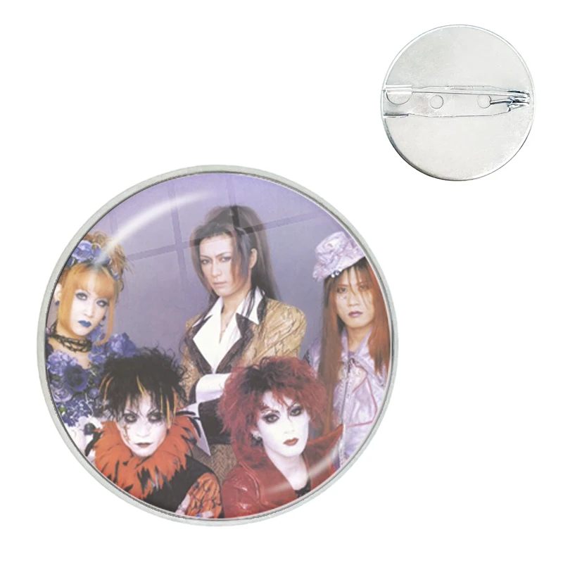 Malice Mizer Visual Kei Rock Band Mana Sama Gothic Rock Aesthetic Glass Brooch Badge Bag Accessories Decor Gifts