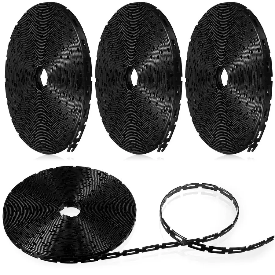 

Пластиковая цепная веревка для подвязки деревьев длиной 200 футов, шириной 1/2 дюйма, регулируемые ремни для поддержки деревьев, гибкие многоразовые стяжки для растений и качелей