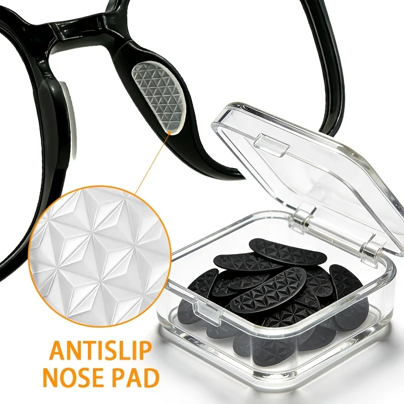 Coussinets de nez en silicone anti-chute pour lunettes, texture lézard, antidérapants, pour tous types de lunettes de soleil