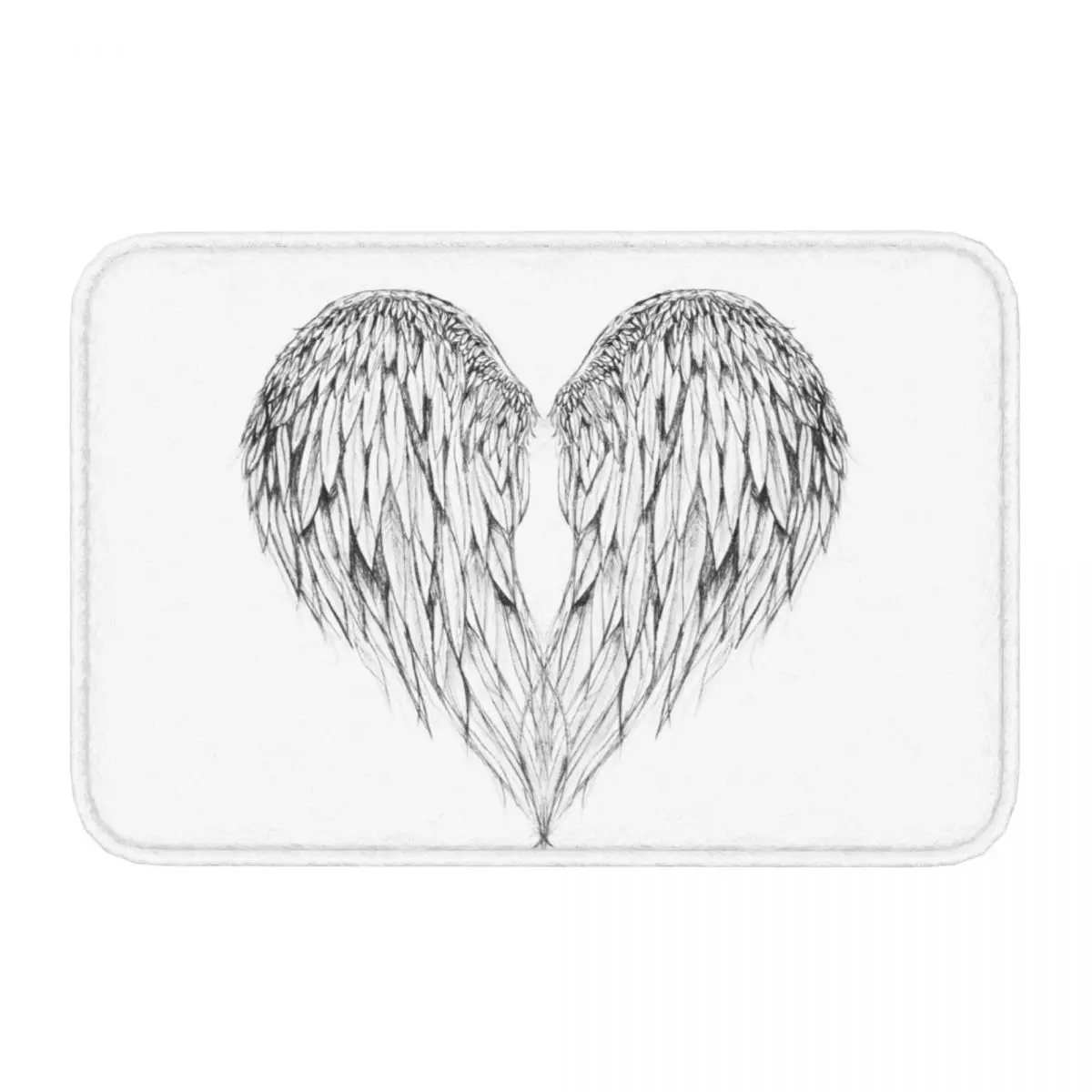 Angel Wings Front Door Mat Anti-Slip Outdoor Absorbent Doormat Kitchen Balcony Entrance Rug Carpet