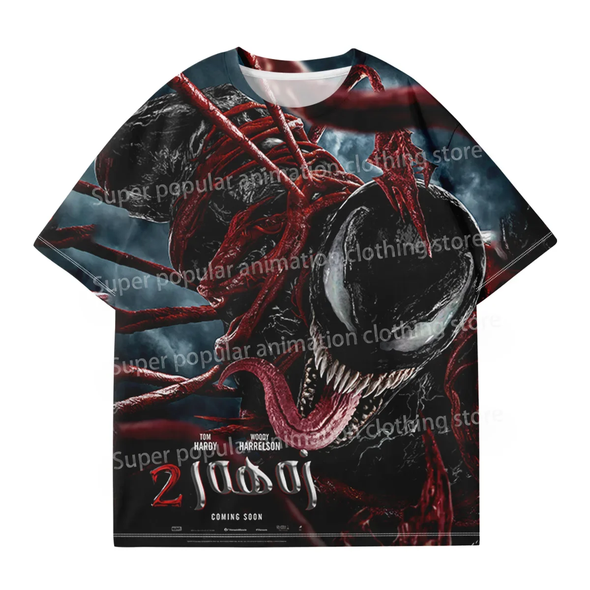 

Летняя мужская верхняя одежда с принтом Marvels Venom, женская футболка, быстросохнущий свободный повседневный топ, такой же для взрослых и детей