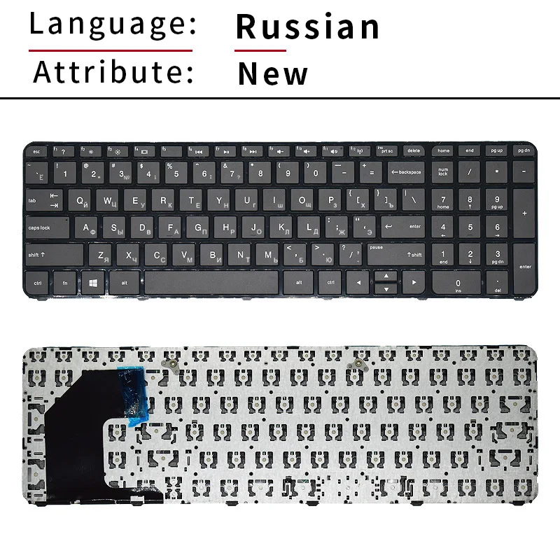 Spanish Russian Keyboard for HP Sleekbook 15-B 15-b000 15-b100 15t-b000 TPN-Q114 With Frame Original