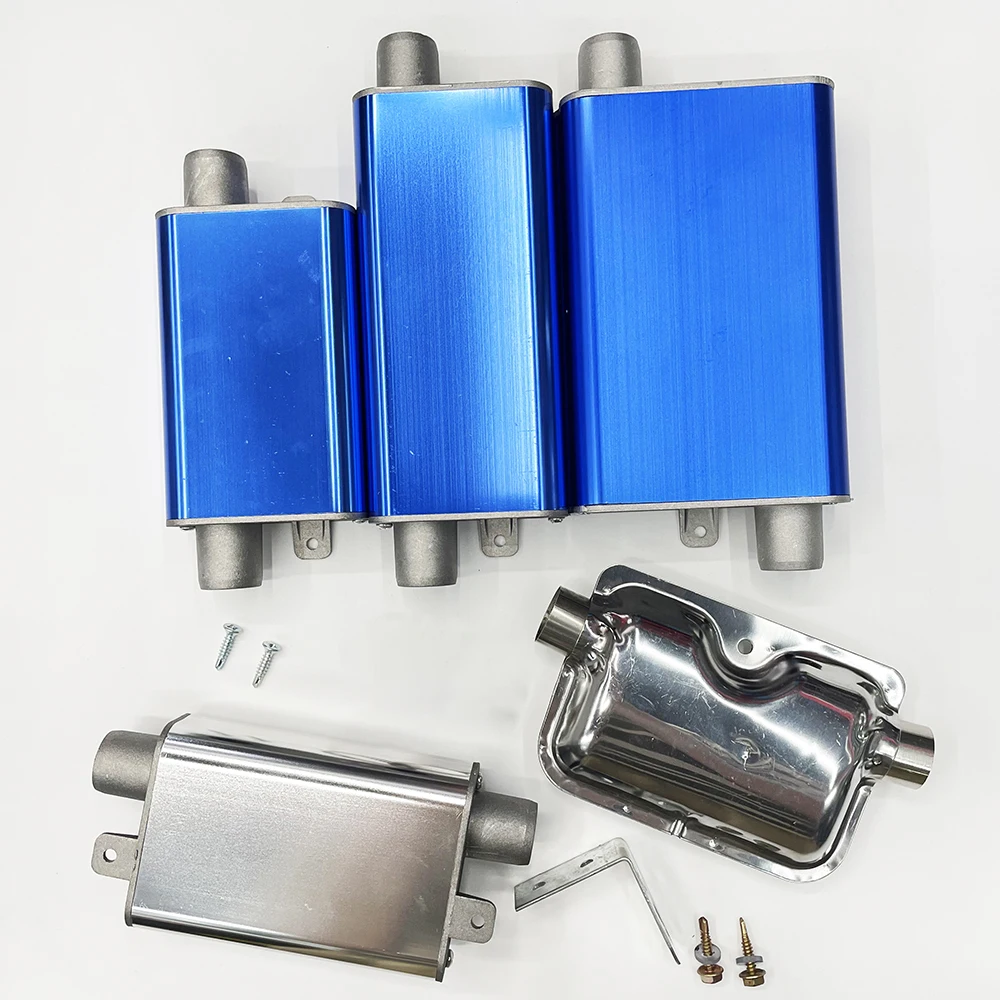 자동차 주차 히터 발전기 머플러 24mm 알루미늄 합금 배기 머플러 히터 배기 머플러 클램프가있는 소음기 파이프