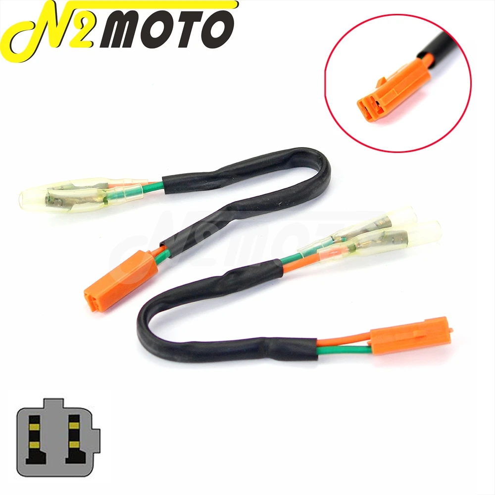 Motorcycle Turn Signal Marker Adapters Indicator Leads Plug Connector Harness For Kawasaki Ninja ZX 6R 9R 10R 12R 250 300 600