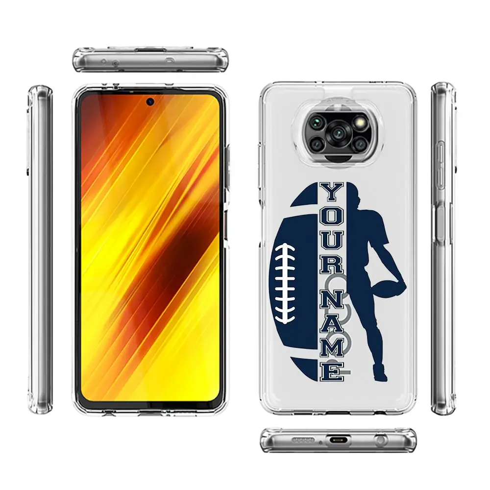 Rugby Ball Phone Case For Xiaomi Mi 14 13 13T 12T 10 12 Lite 11 Ultra 11X 11T Pro Poco X6 X5 X3 NFC F6 5G Soft Clear Cover