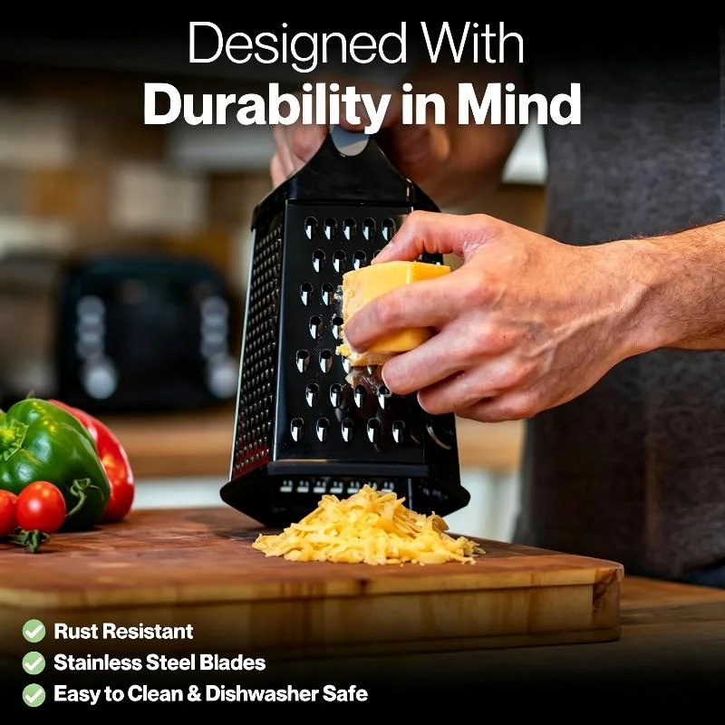 Multifunctional Vegetables Box Grater Stainless Steel 6 Sides Slicer Shredders Manual Cheese Potato Graters Kitchen Access〔CC11〕