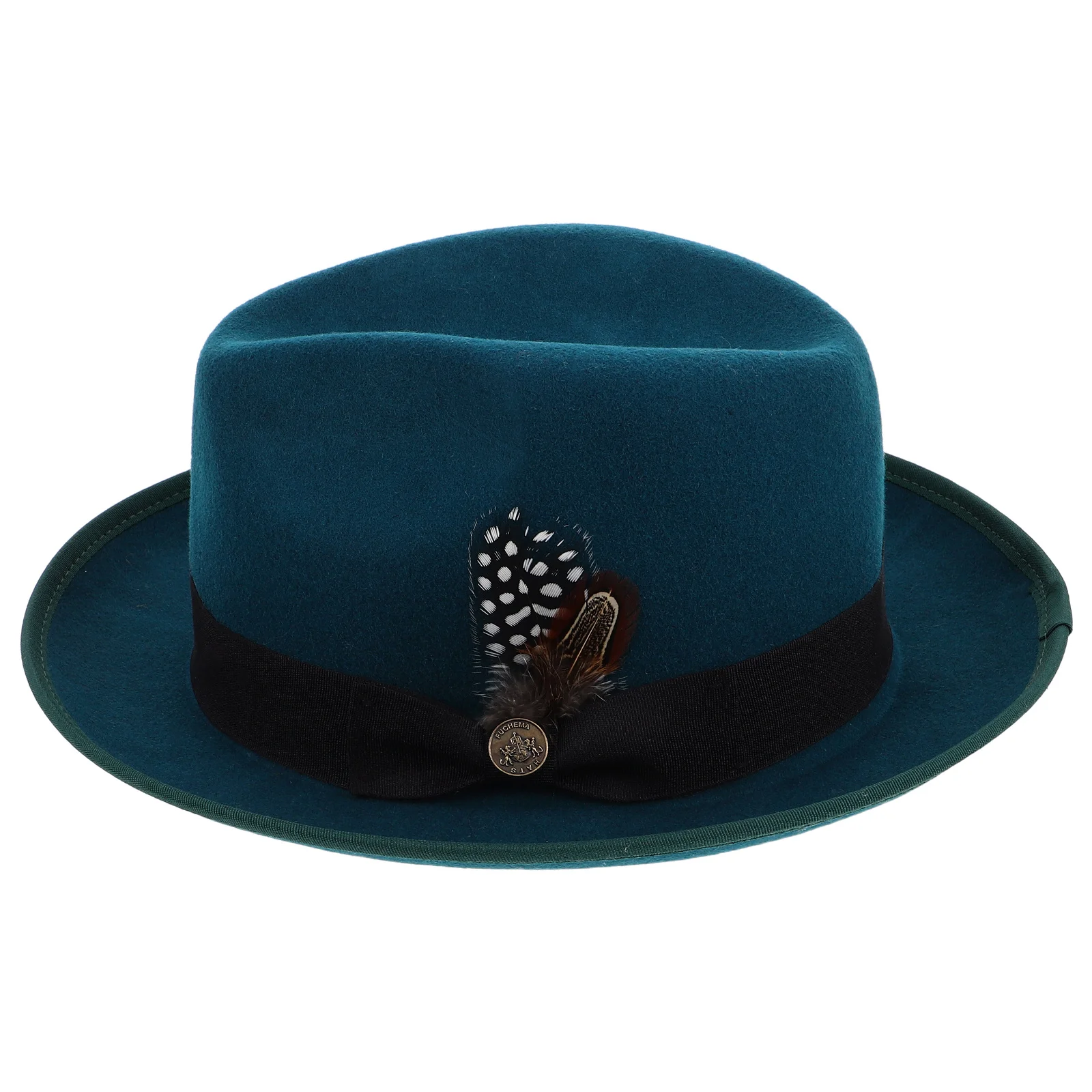 

Ковбойская шляпа для мужчин, маленькая кепка-федора в стиле Вестерн, костюм Дикого Запада, женский наряд, зеленая фетровая шляпа-федора в стиле Вестерн, костюм для ролевых игр