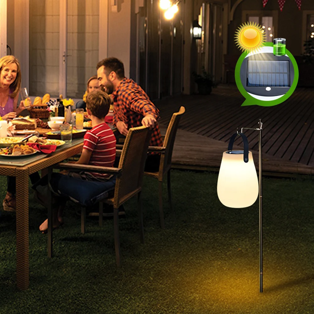 800mAh luz quente portátil Solar jardim camping lâmpada LED Solar Powered lâmpadas recarregáveis e lanternas