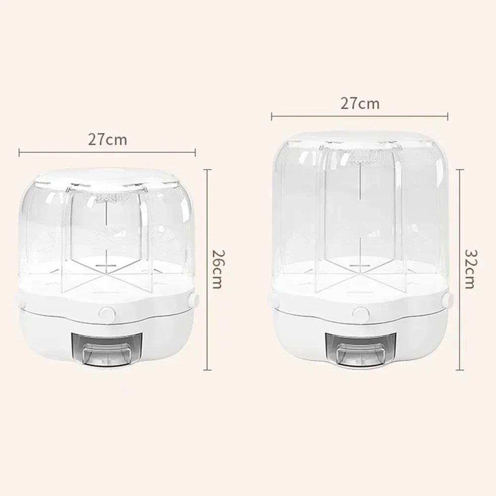 Rotating Rice Dispenser Kitchen Food Cereal Dispenser Sealed Insectproof Rice Grain Storage Container Large Capacity Storage Box