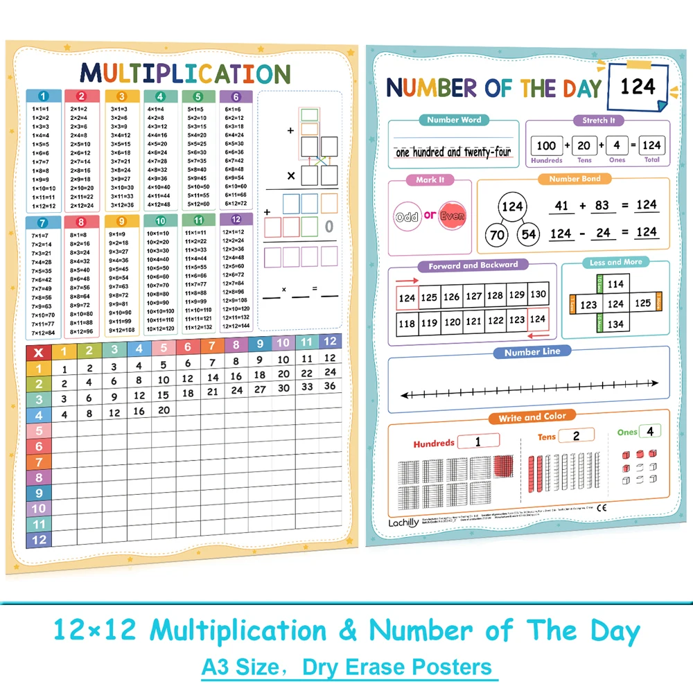 Kids Education Calculator - A3 Reusable Number of The Day