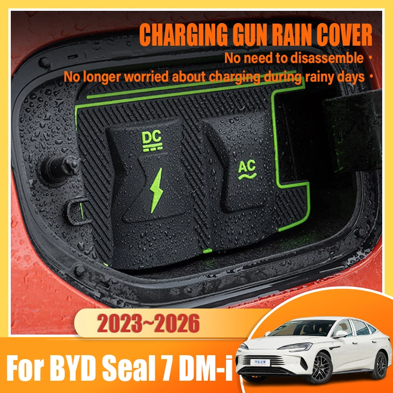 

For BYD Seal 7 DM i HX Accessories 2023~2026 New Energy Car Charging Rain Cover Auto Parts Charging Gun Waterproof Protect Cases